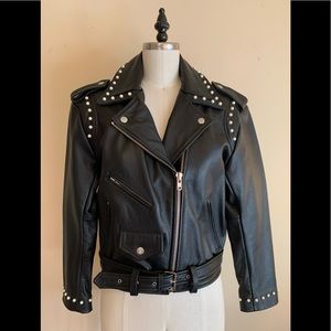 Joie, gorgeous black leather Moto jacket, never worn